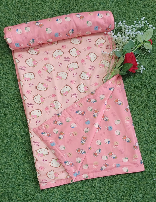 "Hello Kitty & Bunny Pals" Reversible Cotton Kids Dohar